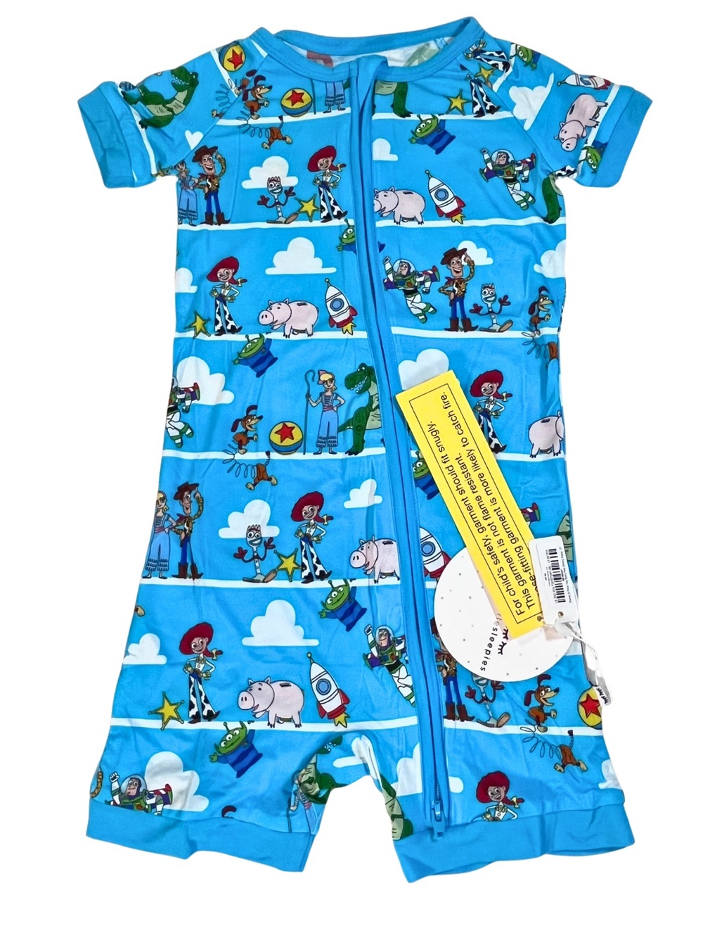 Little Sleepies NWT 3T Disney Pixar Toy Story Short Pajama Romper Set Blue Multi